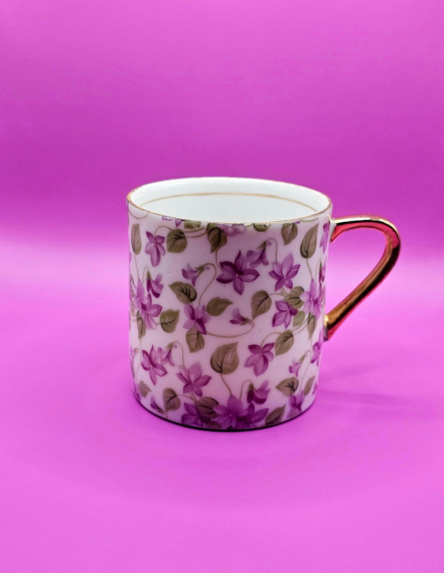 Vintage Royal Chintz Arnart 5th Avenue Lavender Violet Floral Cup or Mug | 8 oz