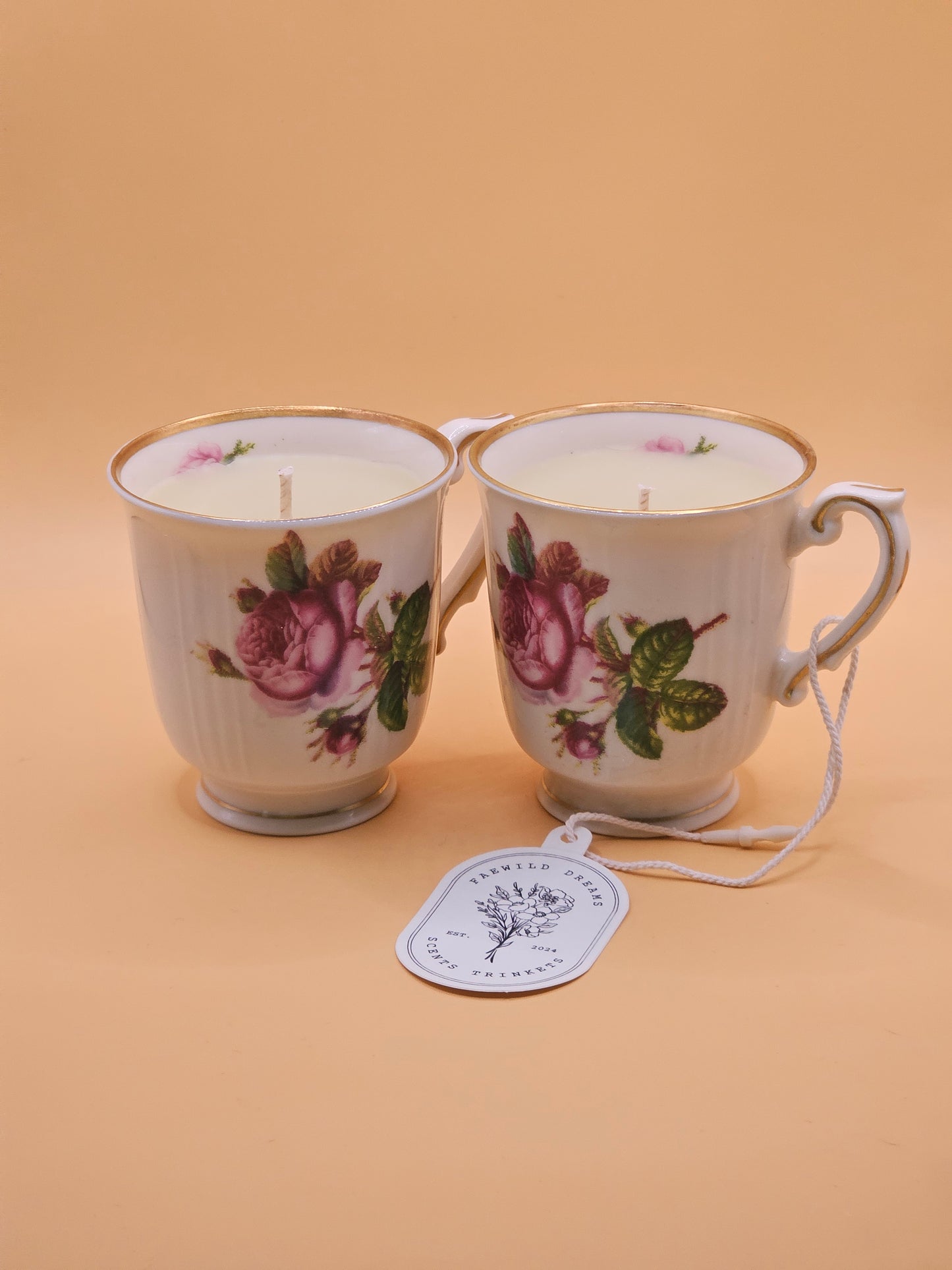 Rose Demitasse Cups, 3 oz, Scent is Austin