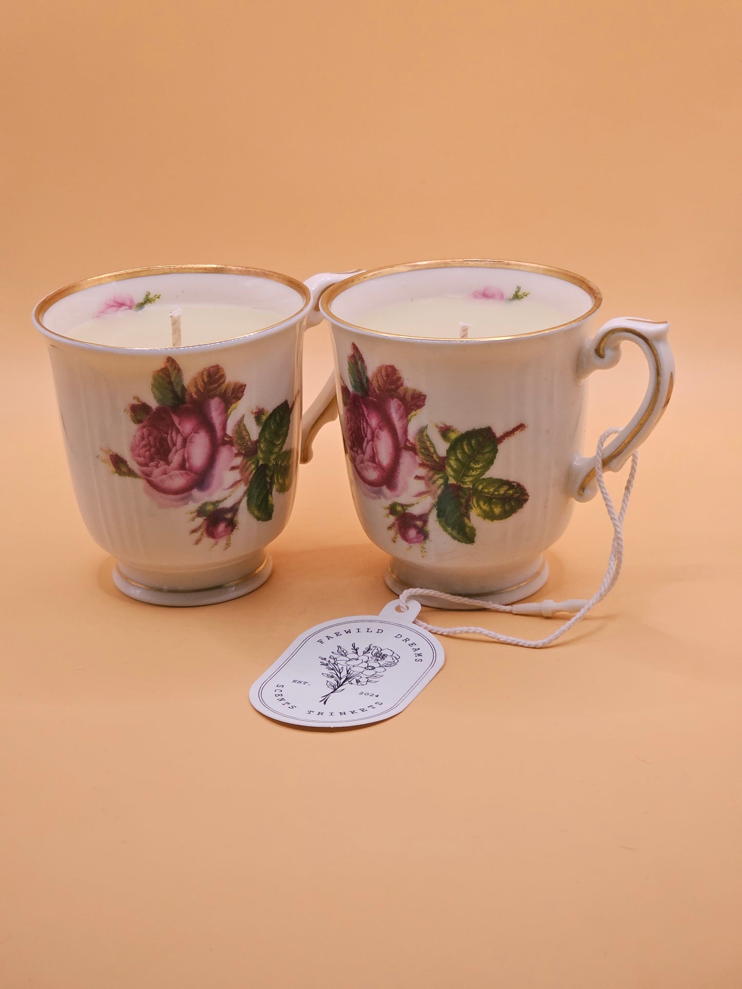 Rose Demitasse Cups, 3 oz, Scent is Austin