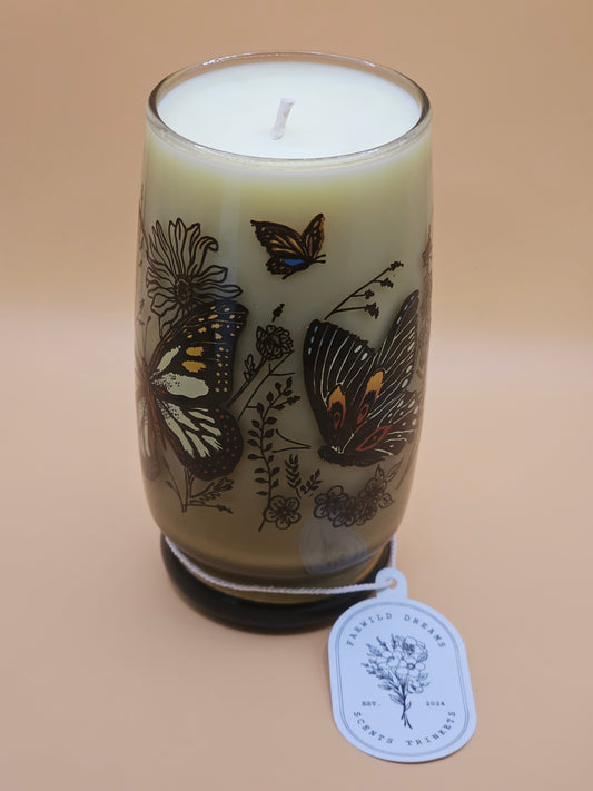 Smoke Glass Garden Candle, Tall