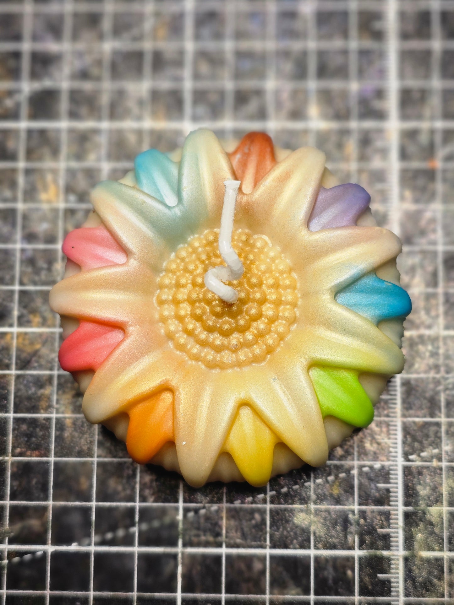 Rainbow Pride Sunflower Candles