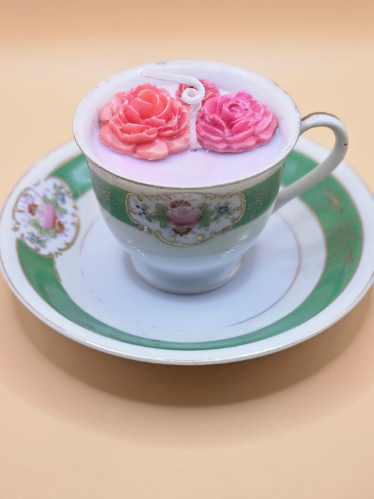 Chugai China Demitasse Cup and Saucer | 3 oz Candle