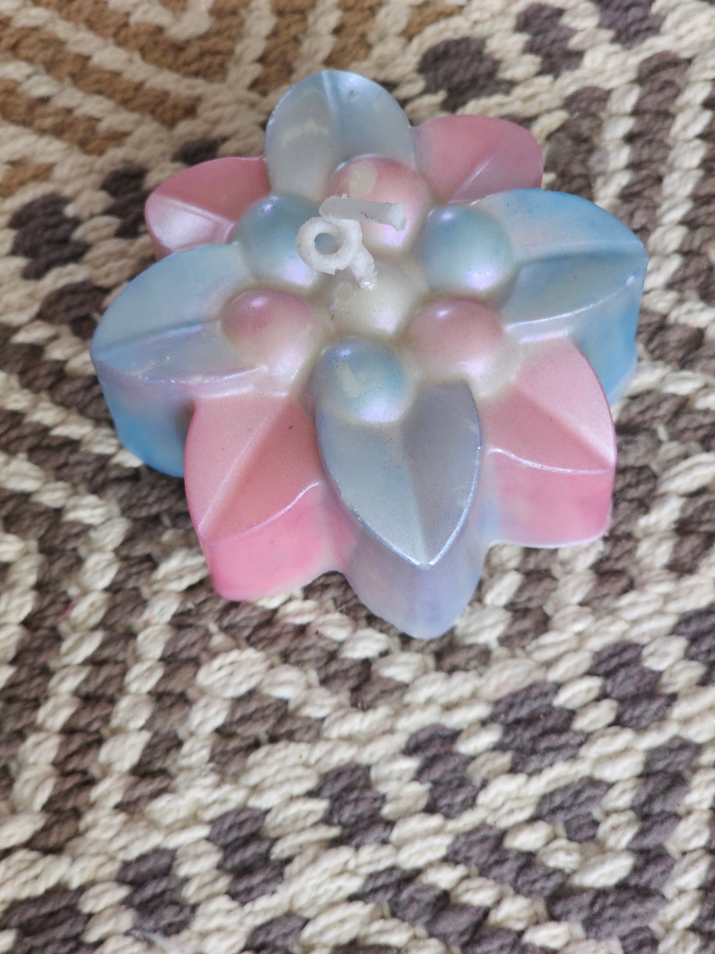 Trans Pride Flower Candle