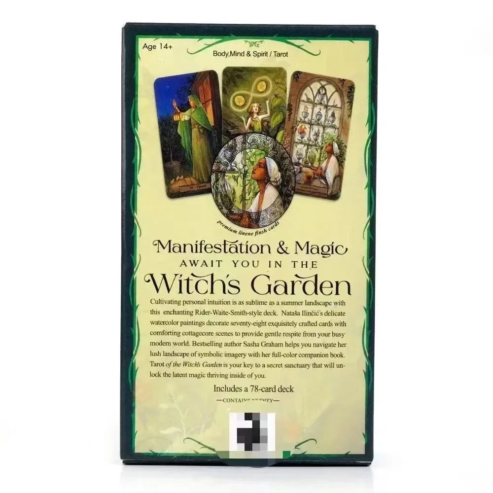 Tarot of the Witch's Garden Fortune Telling Game Divination Board Games Taro Oracle Deck Playing Full English Mysterious Version