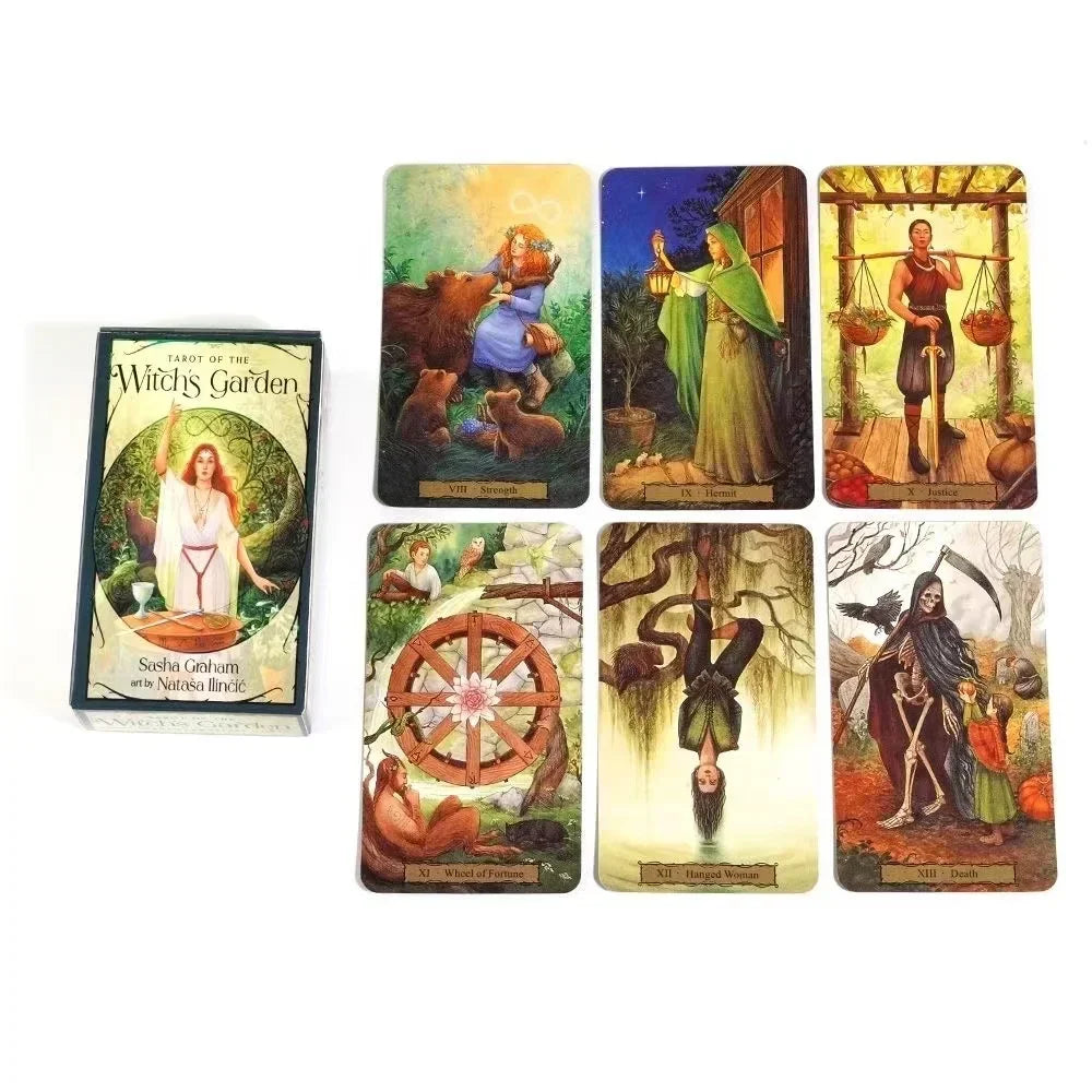 Tarot of the Witch's Garden Fortune Telling Game Divination Board Games Taro Oracle Deck Playing Full English Mysterious Version