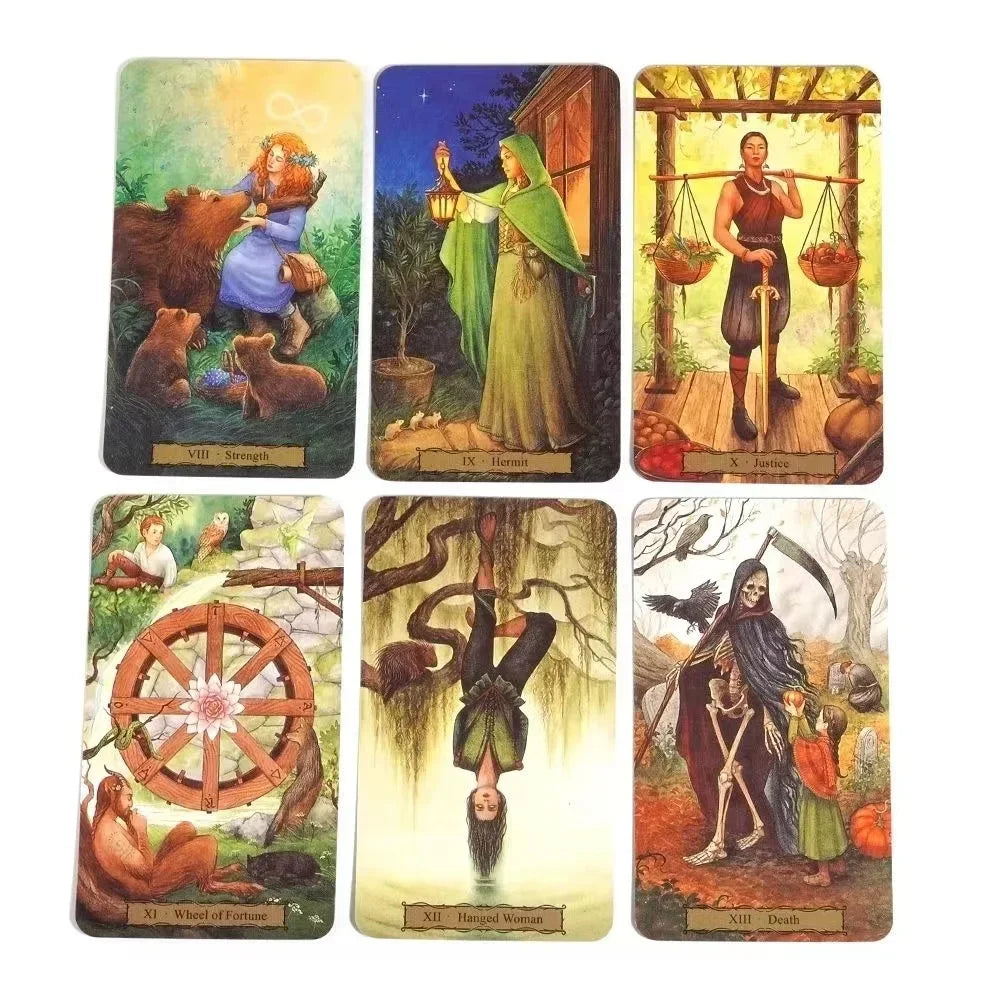 Tarot of the Witch's Garden Fortune Telling Game Divination Board Games Taro Oracle Deck Playing Full English Mysterious Version